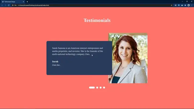 'Video thumbnail for How To Make Testimonial Slider On Website Using HTML CSS JavaScript'