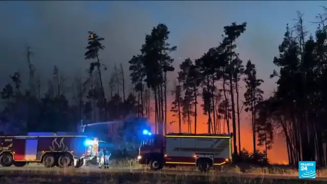 'Video thumbnail for Heatwaves and wildfires break out in Europe'