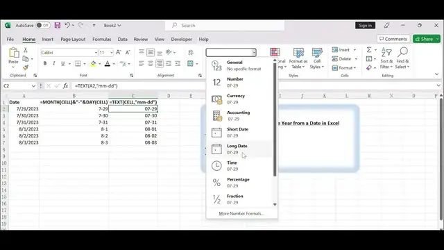 'Video thumbnail for How to Delete or Remove Year from a Date in Excel'