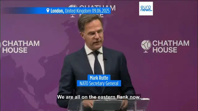 'Video thumbnail for NATO must boost air and missile defences fourfold to counter Russia's threat, Rutte says'