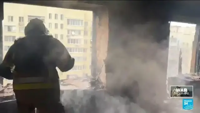 'Video thumbnail for At least six dead in Russian strike on Ukraine'