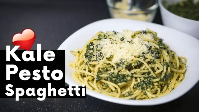 'Video thumbnail for Kale Pesto Spaghetti | Superfood Kale Pasta'