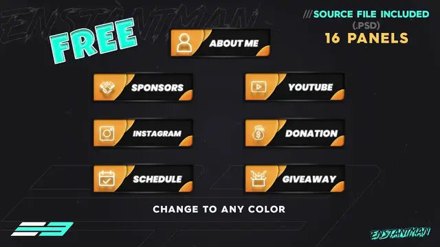 'Video thumbnail for FREE! Twitch Panels Pack | Roundy Sleeky A Clean & Modern Twitch Panels Template 2020 | Twitch'