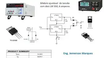 'Video thumbnail for Módulo Fonte de bancada ajustável 1,2v à 25V com alta corrente 6 Amperes'
