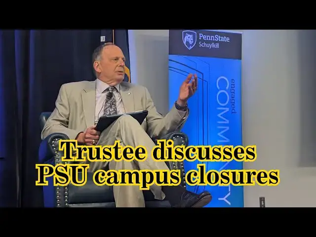 'Video thumbnail for Penn State Trustees Chair David Kleppinger says satellite campus closures will be data-driven'