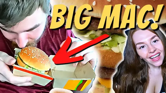 'Video thumbnail for We Tried a MCDONALD'S BIG MAC for the FIRST TIME! 2023 Review!'