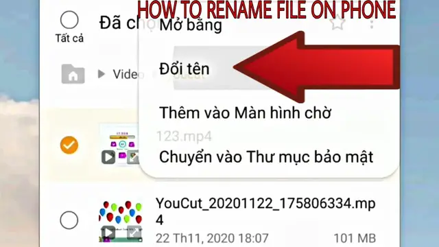 'Video thumbnail for Hướng dẫn cách đổi tên file trên điện thoại | Vũ Giang Channel'