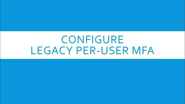 'Video thumbnail for How to enable MFA for M365 users'