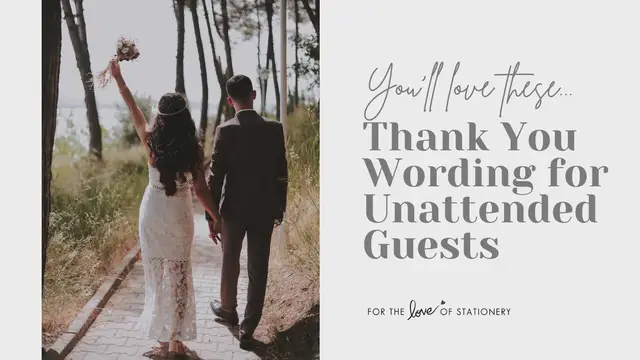 'Video thumbnail for Wedding Thank You Messages for Unattended Guests'