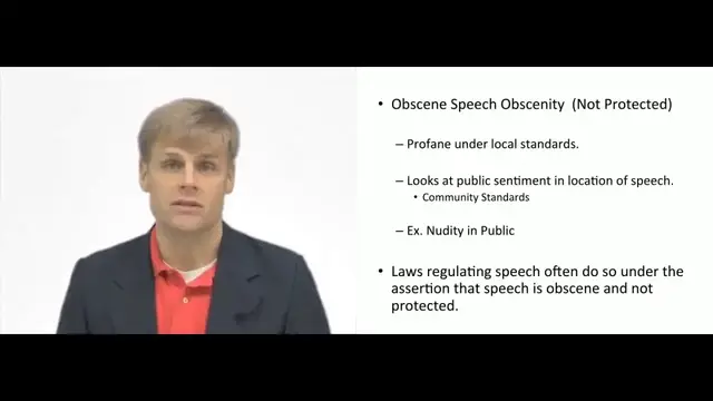 'Video thumbnail for Obscenity Unprotected Speech'