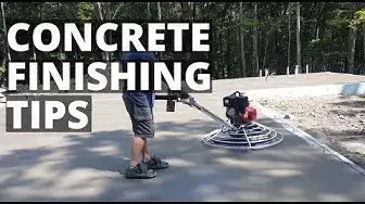 'Video thumbnail for Concrete Finishing Tips For Beginners | Power Troweling Floors'