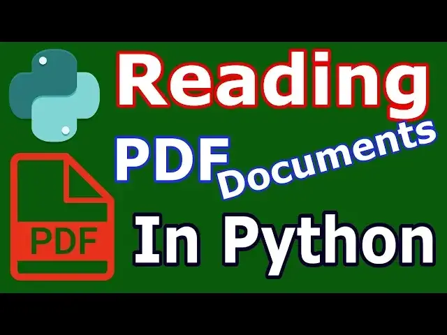 'Video thumbnail for How To Read PDF Documents In Python'