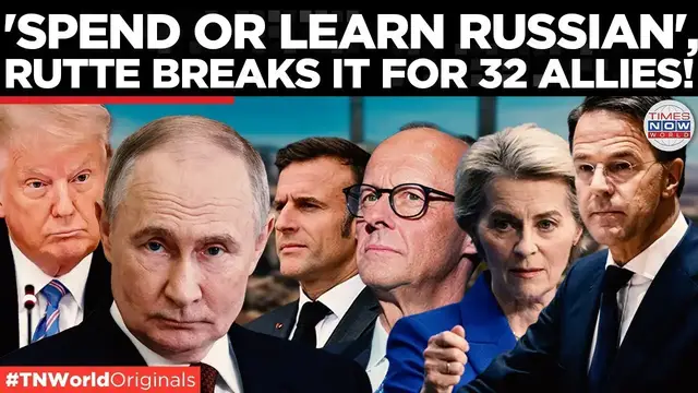 'Video thumbnail for NATO's Rutte Pushes for Major Defense Spending Surge to Counter Russia | Times Now World'