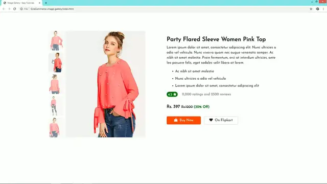 'Video thumbnail for How To Make Image Gallery In HTML CSS JavaScript _ Create Image Gallery In HTML Website'