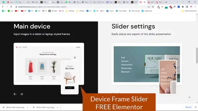 'Video thumbnail for Device Frame Slider in WordPress - Free Elementor'