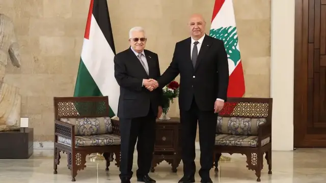 'Video thumbnail for Mahmud Abbas, Joseph Aoun back arms under Lebanese state control'