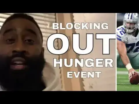 'Video thumbnail for law nation sports: travis frederick's blocking out hunger foundation event with cowboys players'