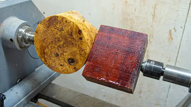 'Video thumbnail for Woodturning - Spalted Burl and Padauk'