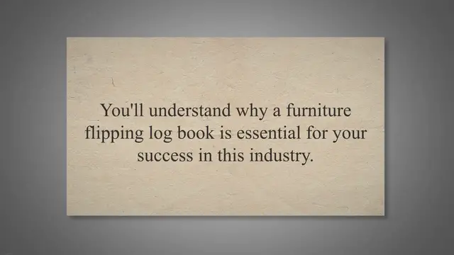 'Video thumbnail for Furniture Flipping Log Book The Ultimate Guide'