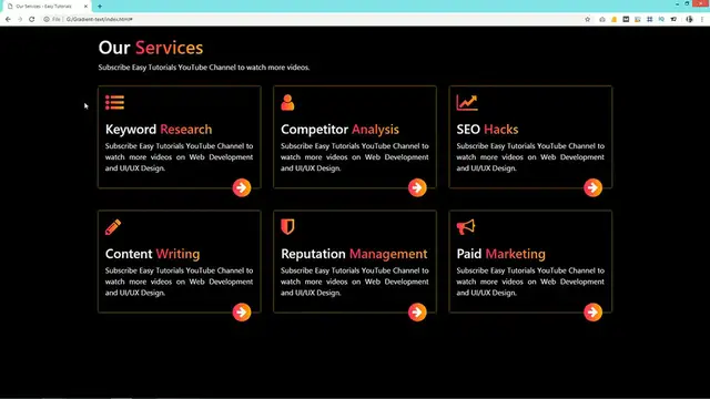 'Video thumbnail for How To Make Website Services Section Using HTML CSS & Bootstrap _ Website Tutorials'