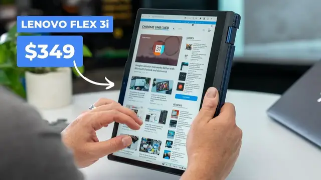 'Video thumbnail for Lenovo Chromebook Flex 3i 2023 Review: Extraordinary Value'