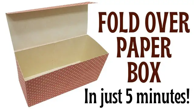 'Video thumbnail for Fold Over Paper Box'