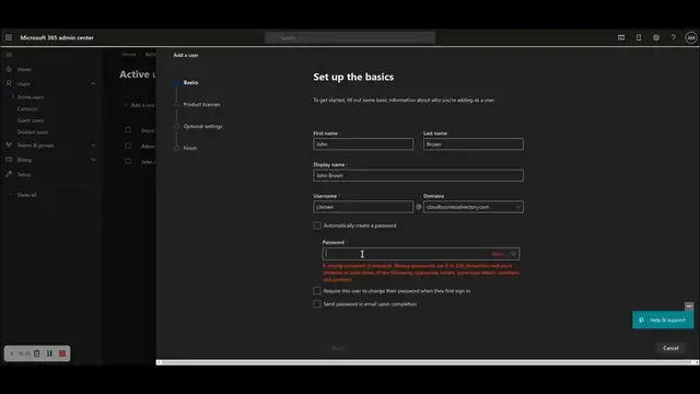 'Video thumbnail for How to create a new user in Microsoft 365 Admin Center'