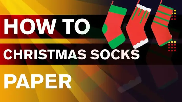 'Video thumbnail for How to make easy paper Christmas Socks | How to make paper Christmas stockings| KIDS crafts'
