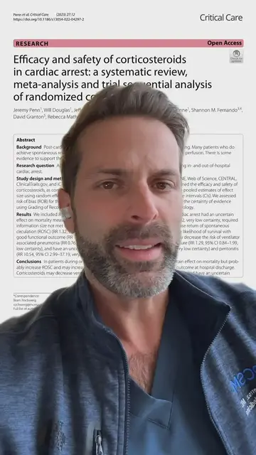 'Video thumbnail for Corticosteroids and Cardiac Arrest: One-Minute Journal Club'