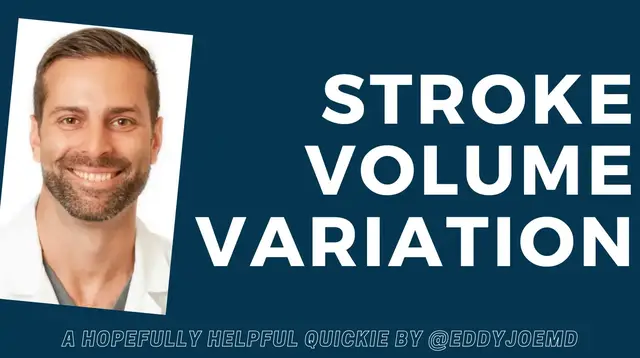 'Video thumbnail for SVV Stroke Volume Variation'