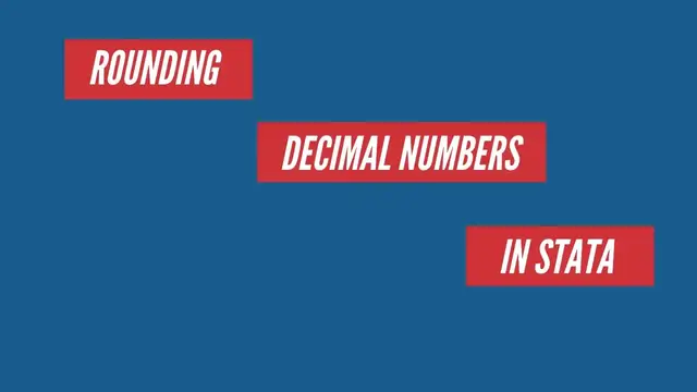 'Video thumbnail for Rounding Decimal Numbers in Stata | Rounding off in Stata | Stata Tutorial'