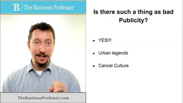 'Video thumbnail for Marketing - Is there Bad Publicity?'