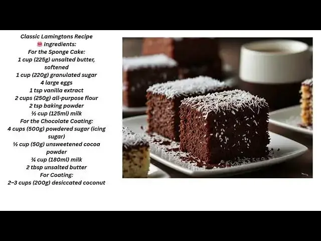 'Video thumbnail for How to make lamingtons'