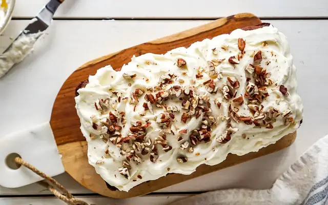 'Video thumbnail for Moist Carrot Cake Loaf'
