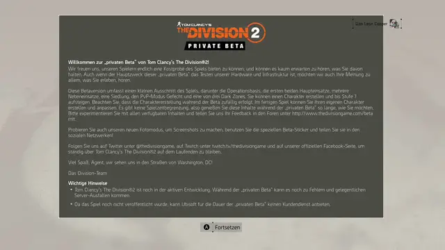 'Video thumbnail for Tom Clancy’s The Division 2 Private Beta 5'
