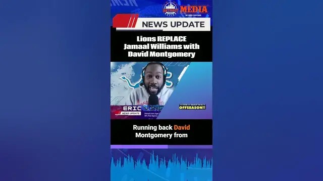 'Video thumbnail for Detroit Lions replace Jamaal Williams with David Montgomery - The DSN News Desk'