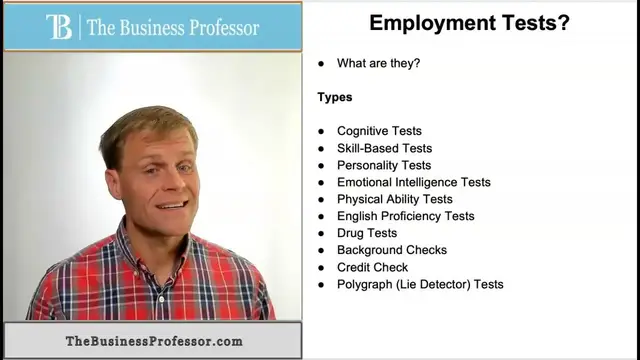 'Video thumbnail for What are Employment Tests?'