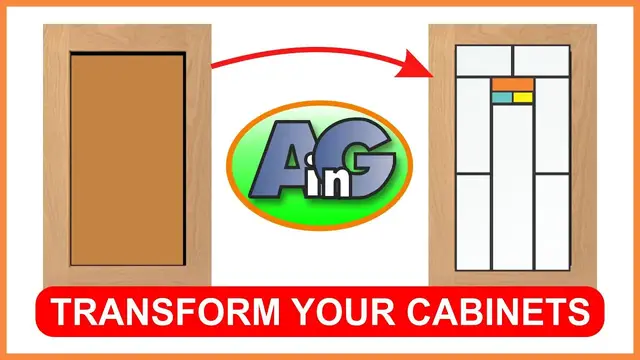 'Video thumbnail for How to remove the wood from your cabinet door and transform your kitchen with glass cabinet inserts'