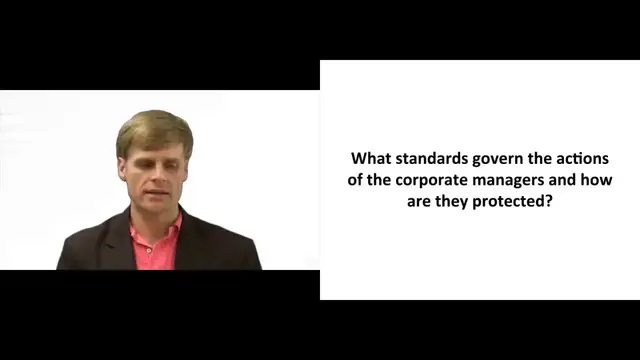 'Video thumbnail for Standards Governing Actions of Corporate Officers - Explained'