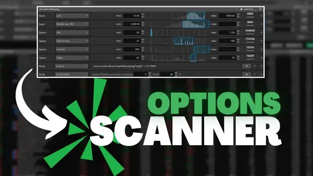'Video thumbnail for Options Scanner on ThinkorSwim | Option Hacker Tutorial'
