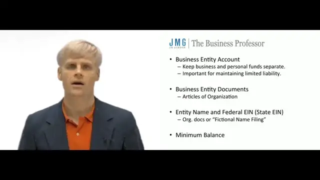 'Video thumbnail for Establishing a Business Bank Account'