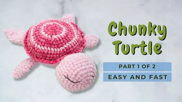 'Video thumbnail for How to crochet an easy Turtle free amigurumi animal PART 1 - AMIGURUMI CHUNKY TURTLE'