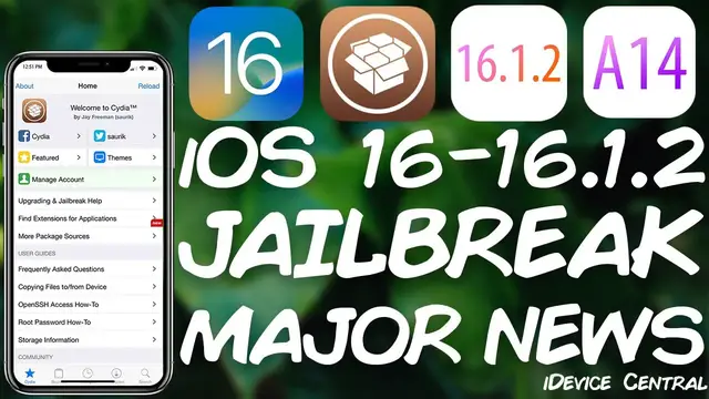 'Video thumbnail for iOS 16 - 16.1.2 JAILBREAK BIG News! New Improved Kernel Vuln RELEASED For All Devices! Full Access!'