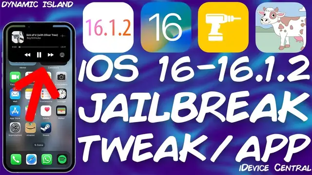 'Video thumbnail for iOS 16 - 16.1.2 JAILBREAK News: DynamicCow RELEASED! Get Dynamic Island (Custom Notch) - All Devices'