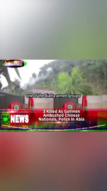 'Video thumbnail for 3 Killed As Gunmen Ambushed Chinese Nationals, Police In Abia '