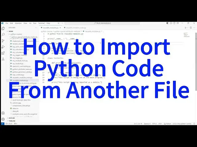'Video thumbnail for How to Import Python Code from Another Python File'