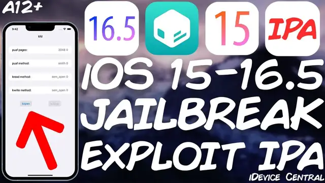 'Video thumbnail for iOS 15.0 - 16.5 A12+ JAILBREAK NEWS: KFD Kernel Vuln IPA RELEASED! For Newer Devices'