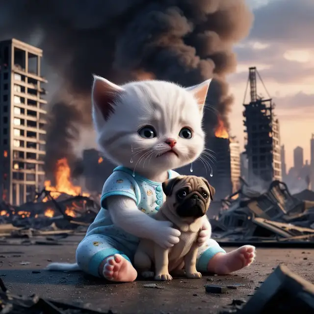 'Video thumbnail for Kitten And His Puppy is in disaster '