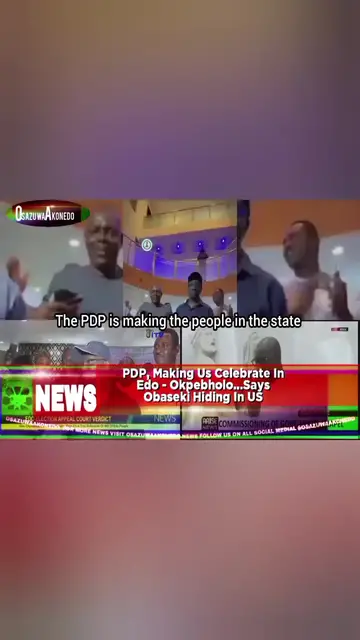 'Video thumbnail for PDP, Making Us Celebrate In Edo - Okpebholo.Says Obaseki Hiding In US '