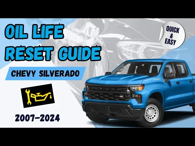 'Video thumbnail for 2007-2024 Chevy Silverado Secrets: Reset Your Oil Life Like a Pro in Minutes!'